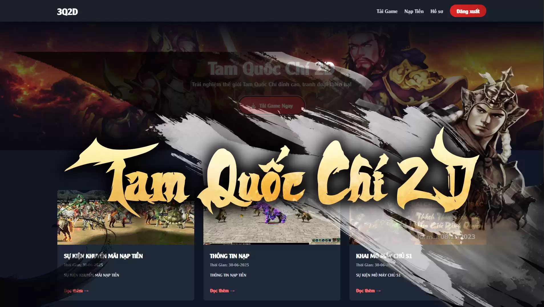 Tam Quốc Chí 2D V27 Online - Máy Chủ Windows - Website User/Admin - Tool Quản Lý - Hướng Dẫn Cài Đặt Online Chi Tiết | ABC